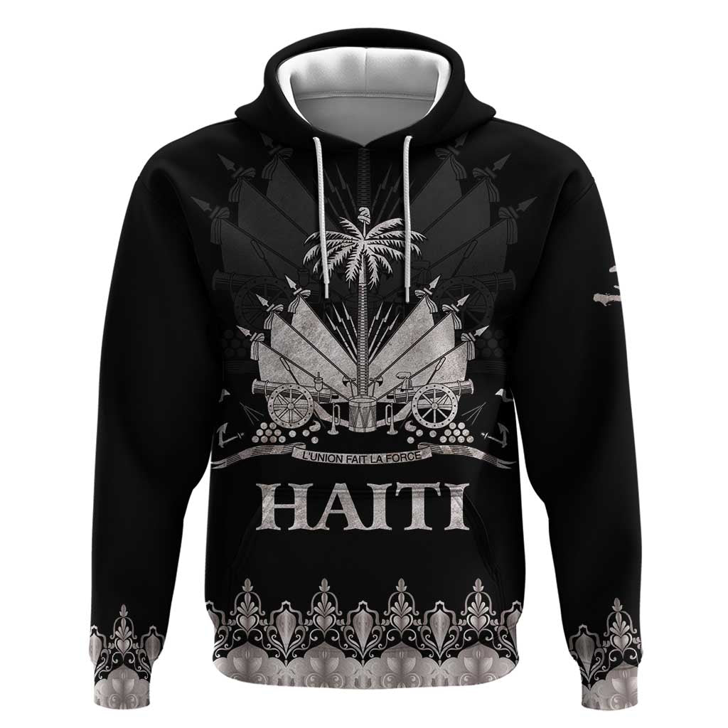 Haiti Neg Marron Silver Hoodie Hope is Nothing Without Action LT01