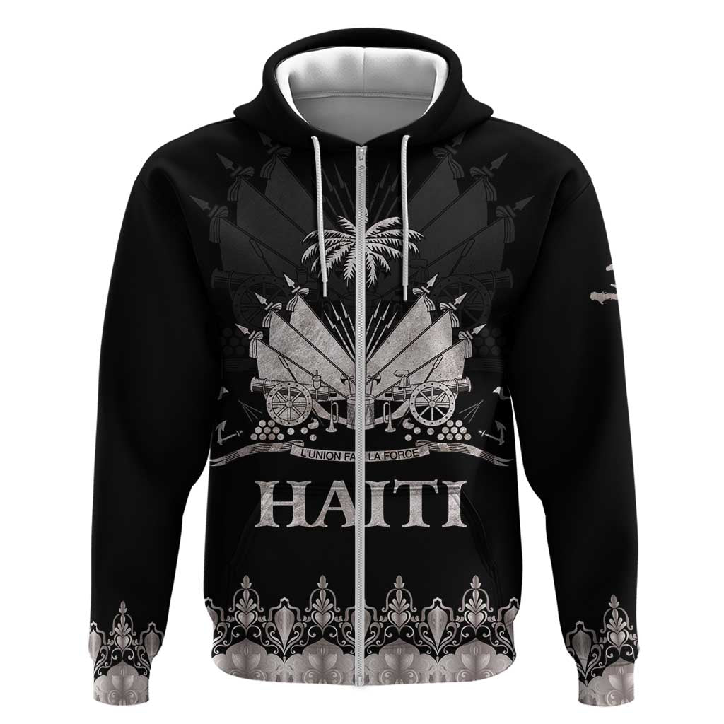 Haiti Neg Marron Silver Hoodie Hope is Nothing Without Action LT01