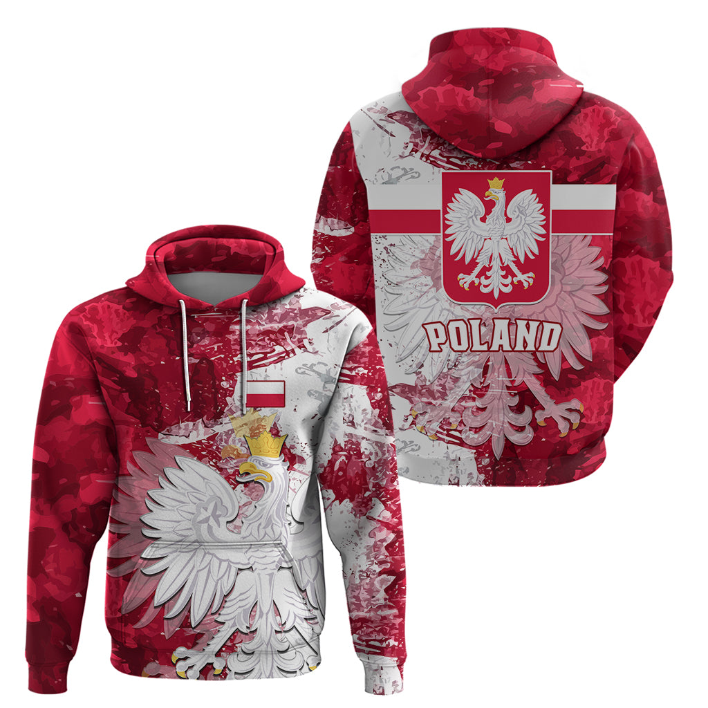 Poland Hoodie Polska Coat Of Arms Flag Style LT01