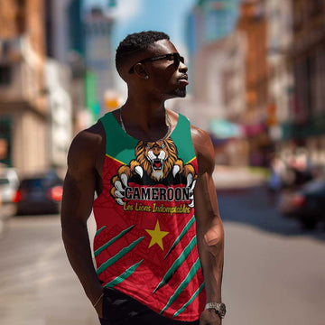 Support Les Lions Indomptables - Cameroon Football Men Tank Top LT01