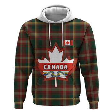Custom Canada Hoodie Canadian Coat Of Arms Mix Maple Leaf Tartan LT01