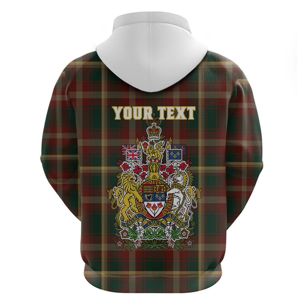 Custom Canada Hoodie Canadian Coat Of Arms Mix Maple Leaf Tartan LT01