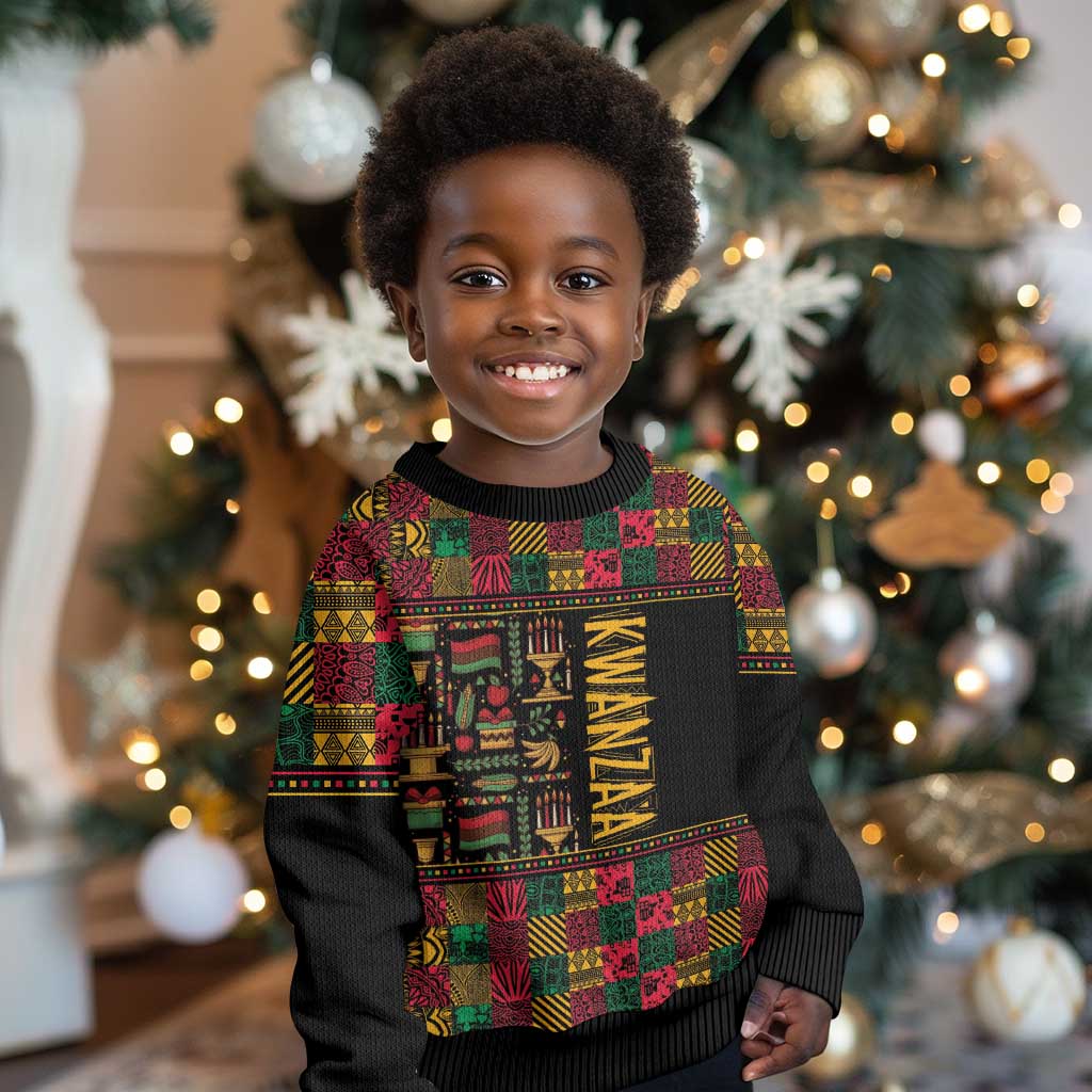 Kwanzaa African Pattern Kid Ugly Christmas Sweater LT01