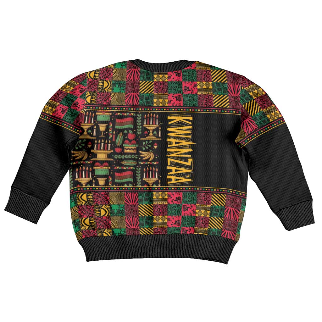 Kwanzaa African Pattern Kid Ugly Christmas Sweater LT01