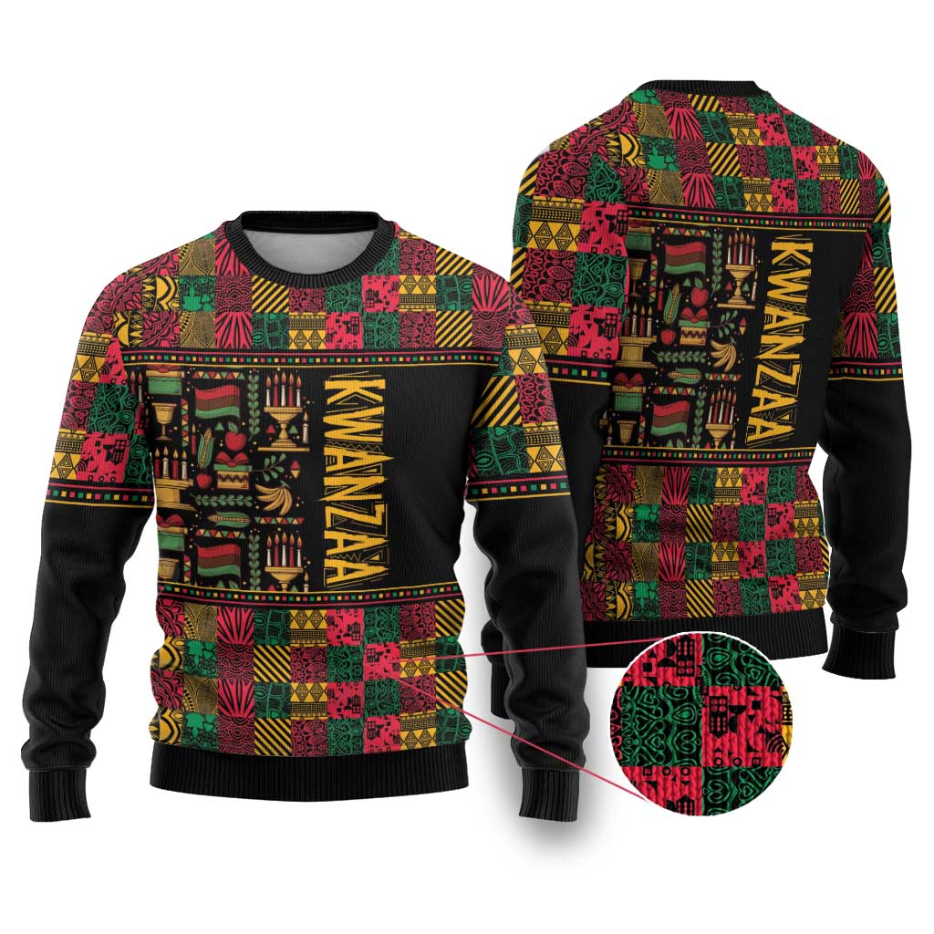 Kwanzaa African Pattern Ugly Christmas Sweater LT01