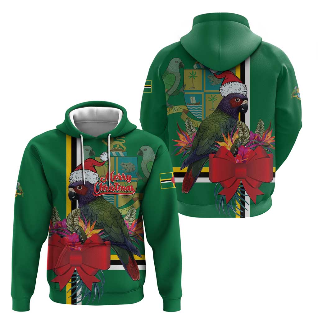 Dominica Christmas Coquette Bow Hoodie Sisserou Parrot Tropical Flower LT01