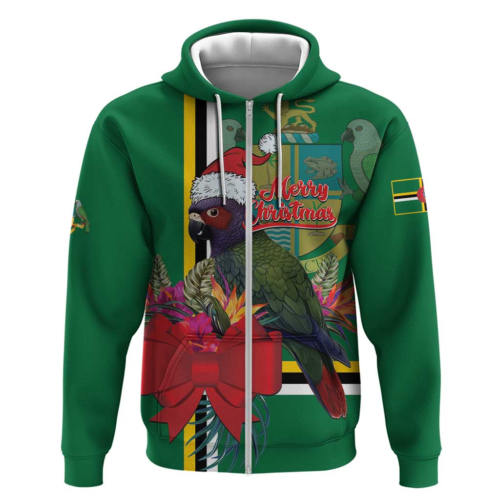 Dominica Christmas Coquette Bow Hoodie Sisserou Parrot Tropical Flower LT01
