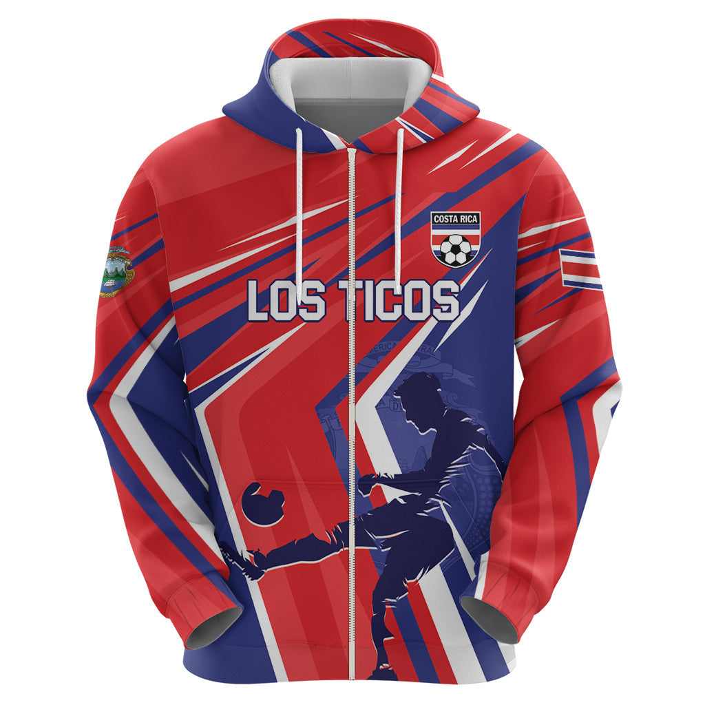 Personalized Costa Rica 2024 Soccer Hoodie Come On Los Ticos LT01