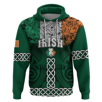 Ireland Hoodie Irish Shamrock Mix Celtic Knotwork Pattern LT01
