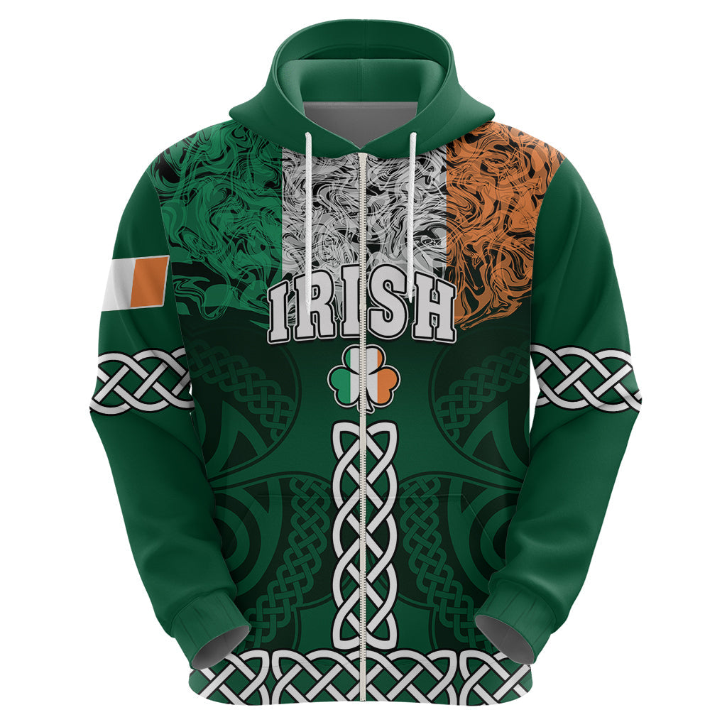Ireland Hoodie Irish Shamrock Mix Celtic Knotwork Pattern LT01