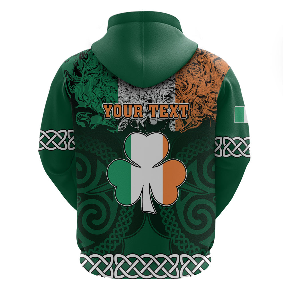 Personalised Ireland Hoodie Irish Shamrock Mix Celtic Knotwork Pattern LT01