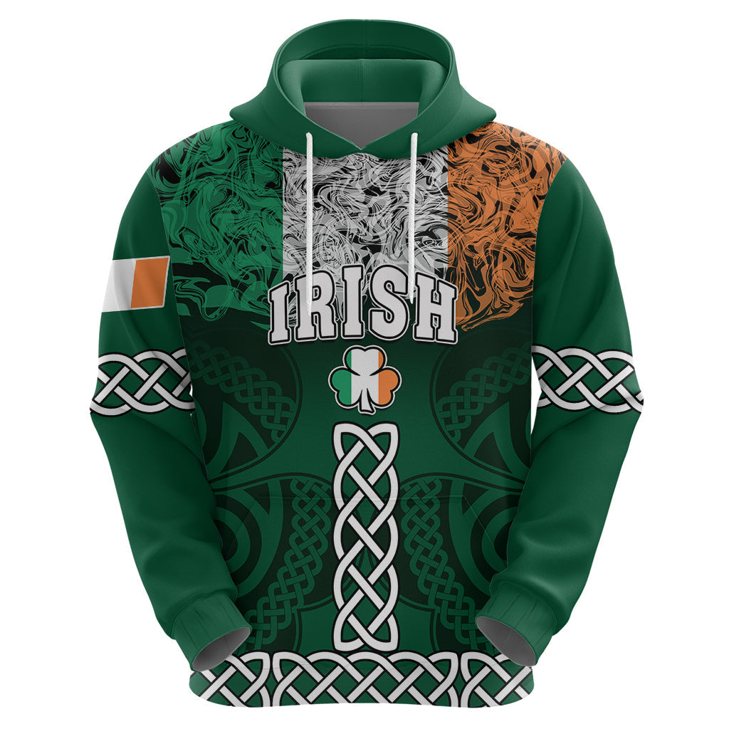 Personalised Ireland Hoodie Irish Shamrock Mix Celtic Knotwork Pattern LT01