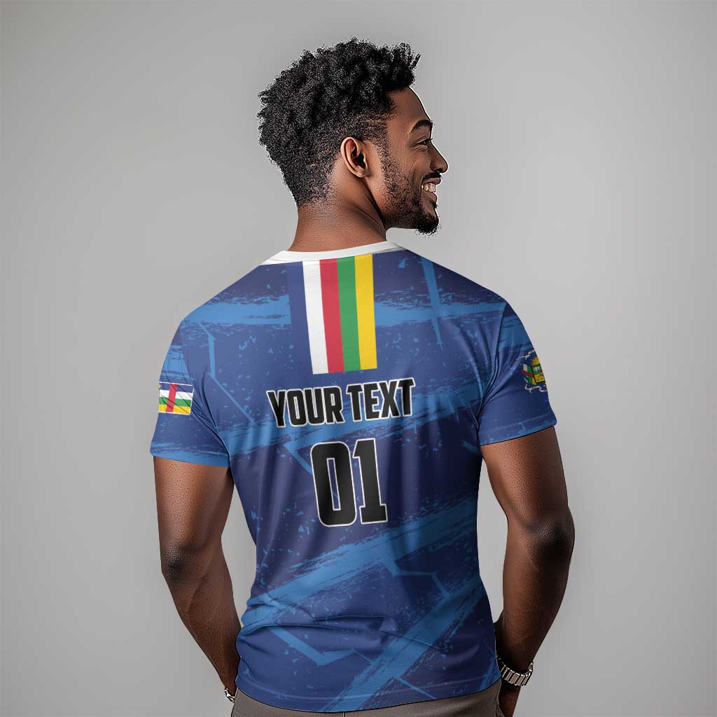 Custom Central African Republic Football T shirt African Come On Les Fauves LT01