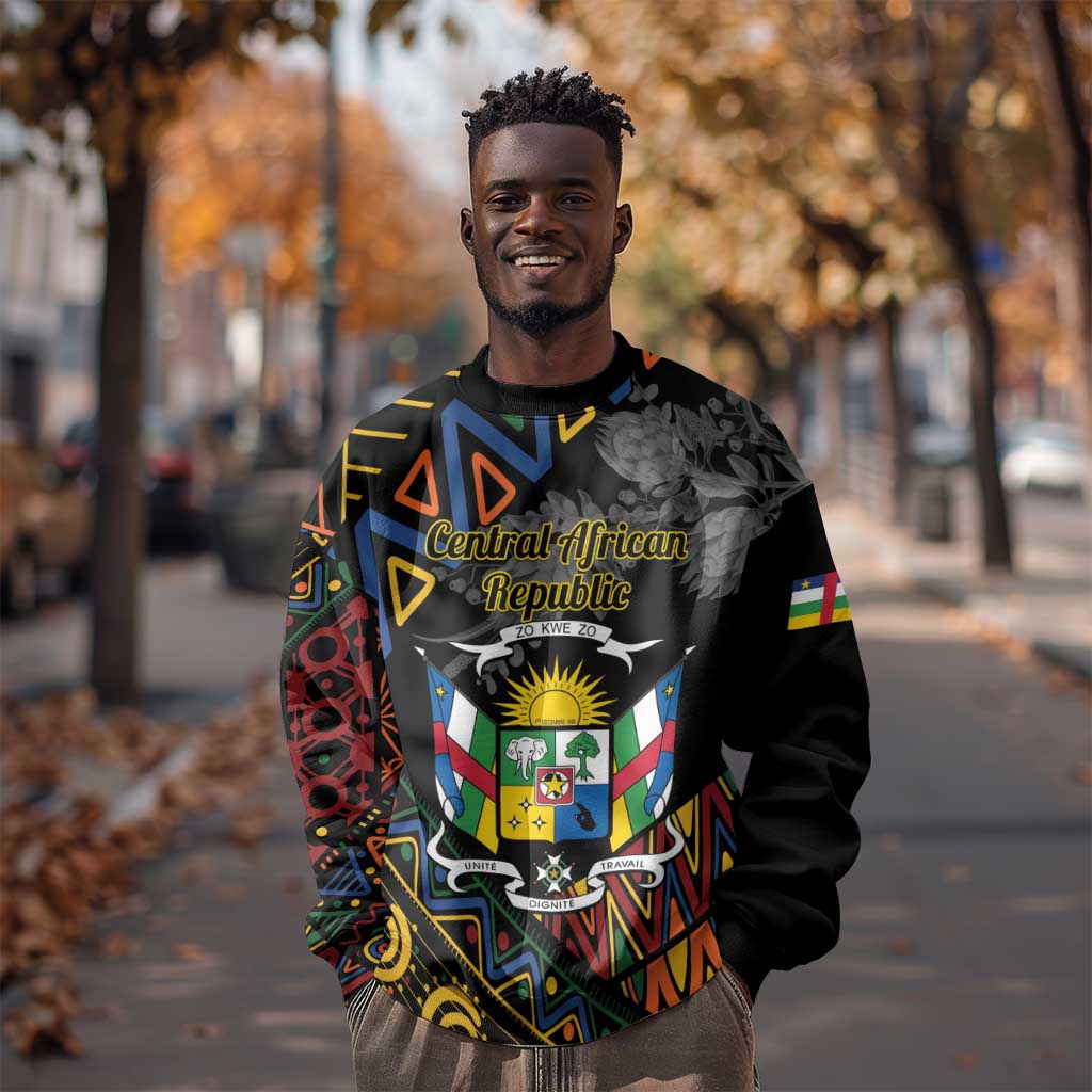 Personalized Central African Republic Sweatshirt Protea - African Pattern LT01