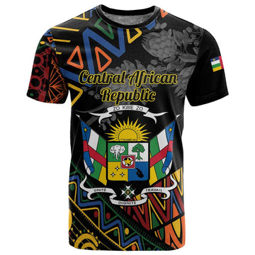 Personalized Central African Republic T shirt Protea - African Pattern LT01