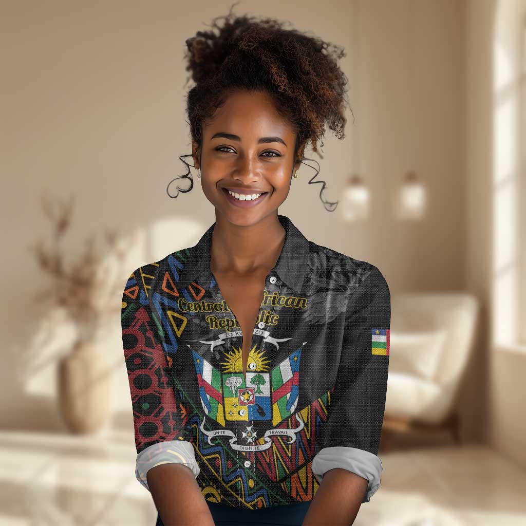 Personalized Central African Republic Women Casual Shirt Protea - African Pattern LT01