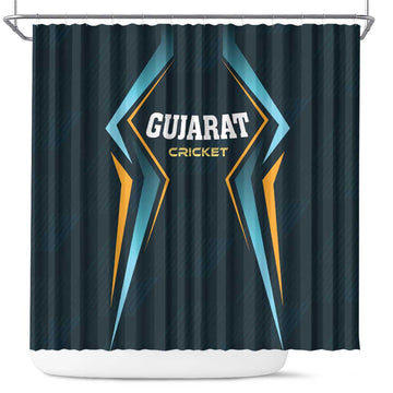 Gujarat 2025 Cricket Titans Shower Curtain Aava De Race With The Titans LT01