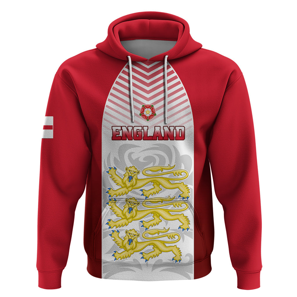 Personalised England Hoodie Three Lions and Tudor Rose LT01