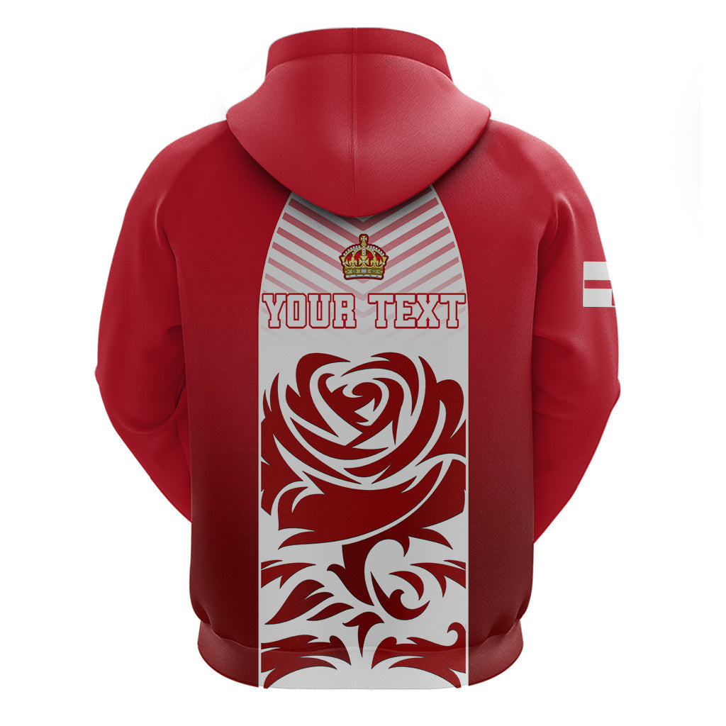 Personalised England Hoodie Three Lions and Tudor Rose LT01