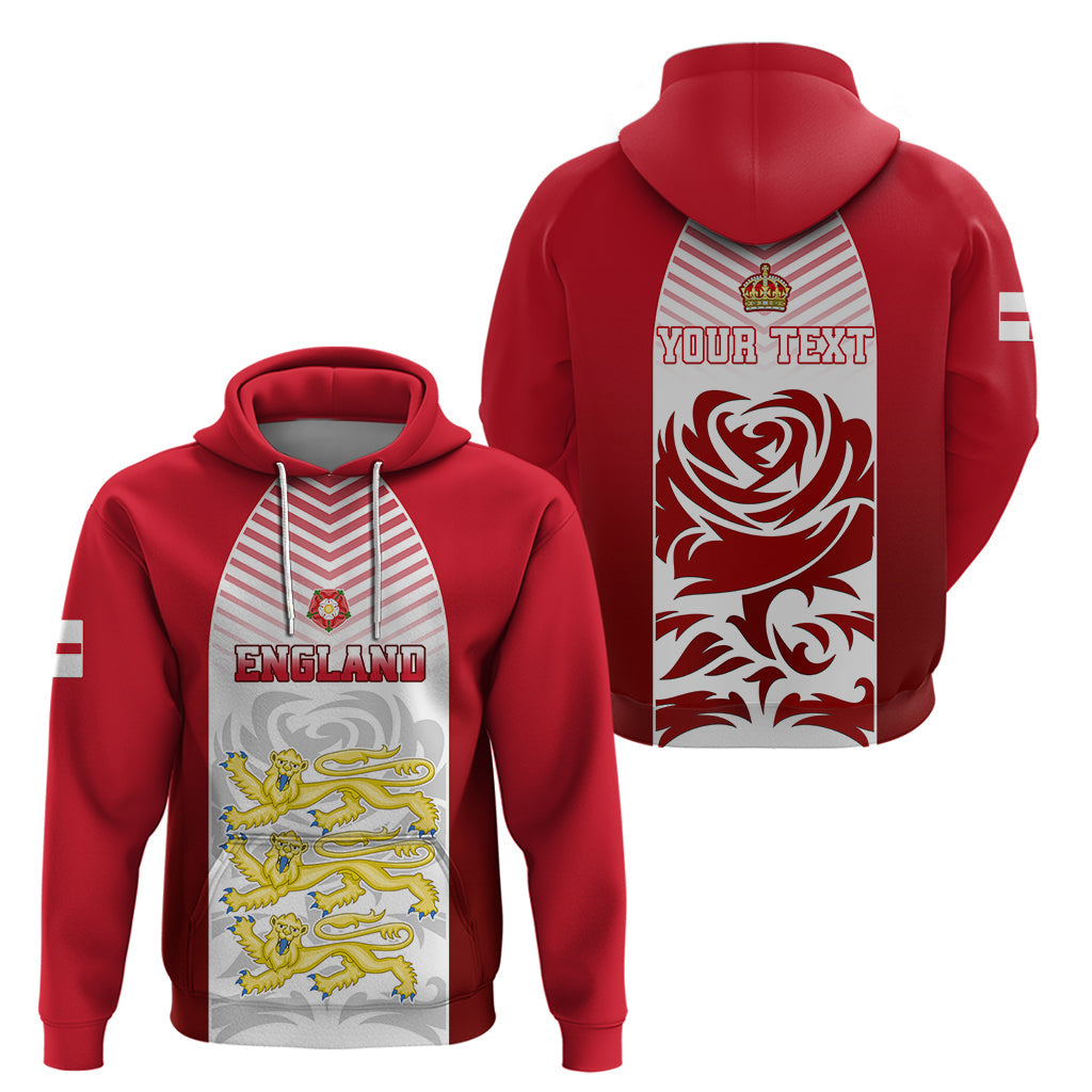 Personalised England Hoodie Three Lions and Tudor Rose LT01