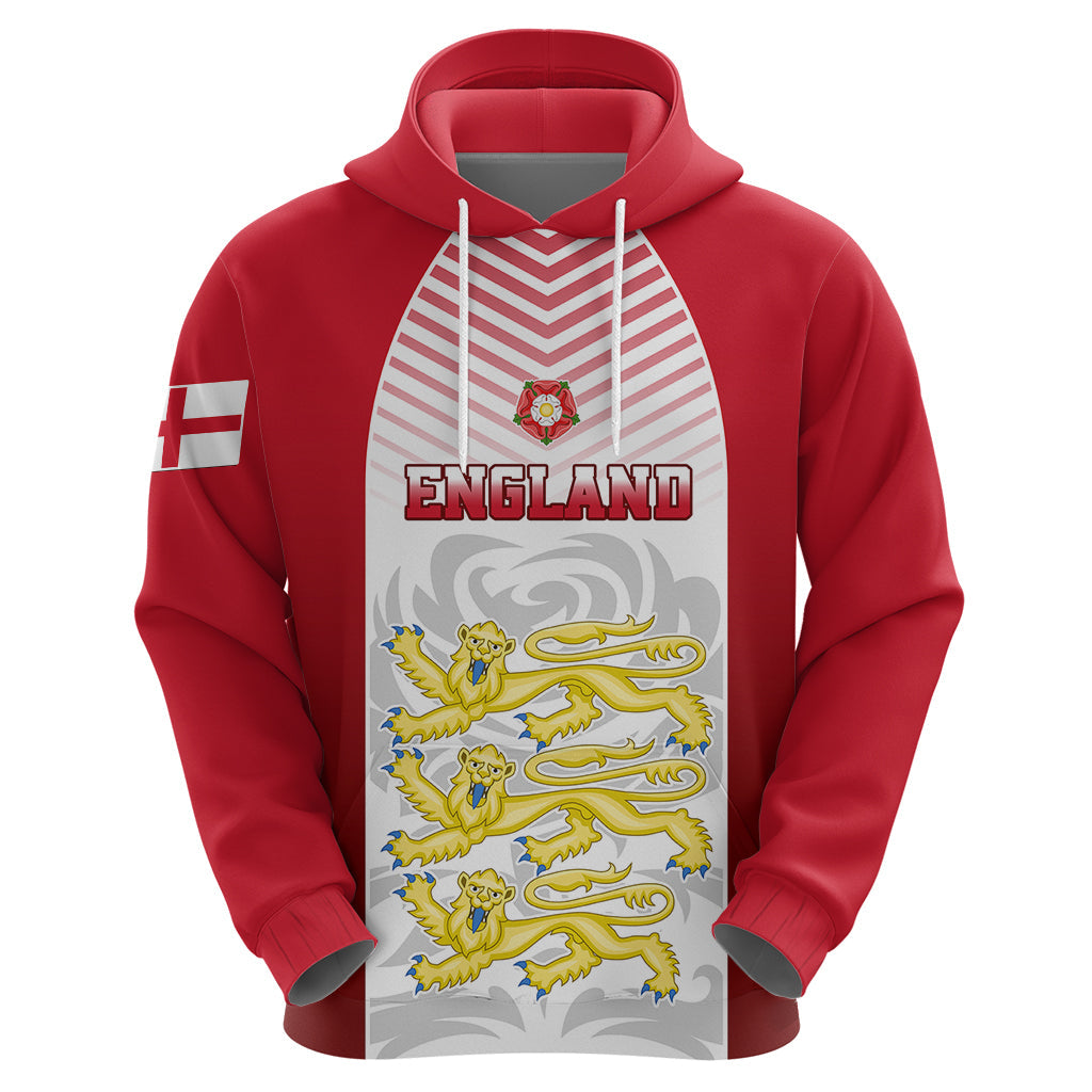 Personalised England Hoodie Three Lions and Tudor Rose LT01
