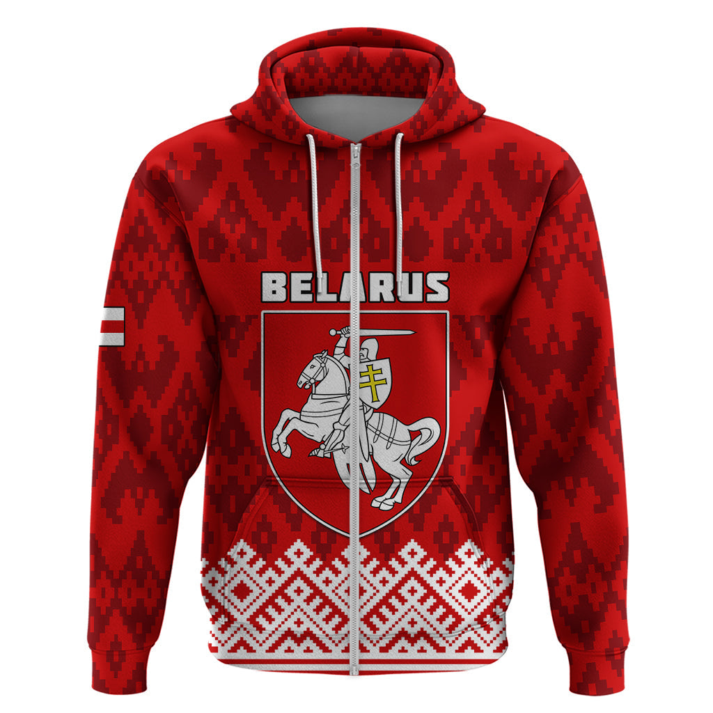 Custom Belarus 1991 Hoodie Belarusian Coat Of Arms Mix Folk Pattern LT01