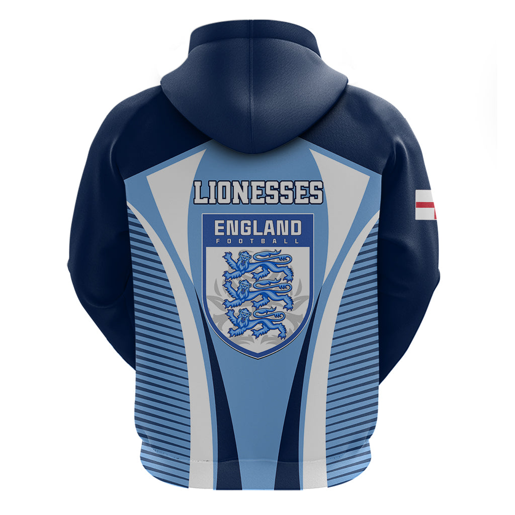 England Football Hoodie Lionesses Blue Sporty Style LT01