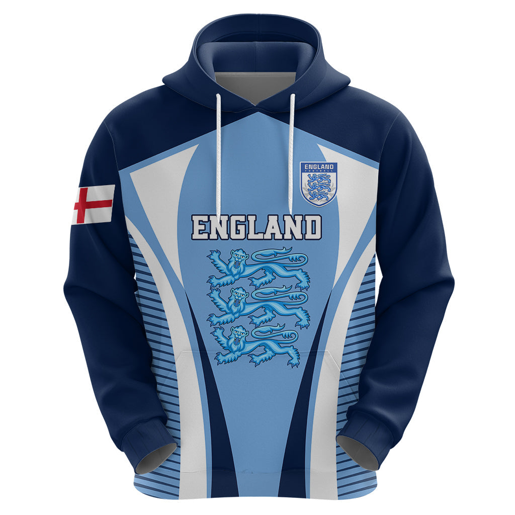 England Football Hoodie Lionesses Blue Sporty Style LT01