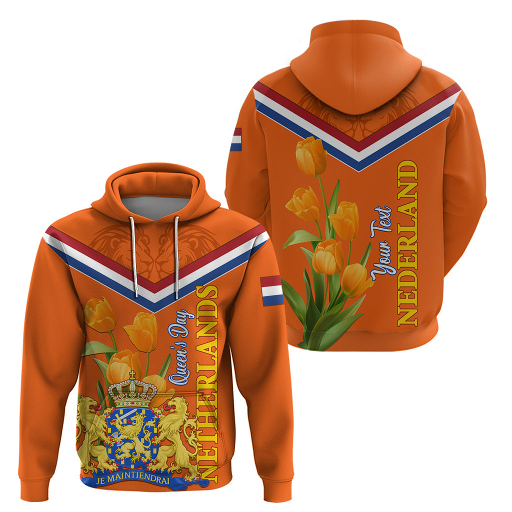 Netherlands Queen Day 2024 Hoodie Nederland Koningsdag Orange Tulips LT01
