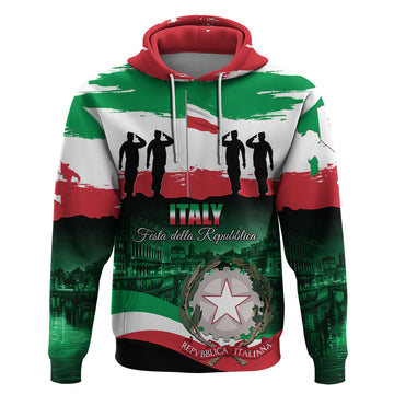 Italy Republic Day Hoodie Festa della Repubblica LT01