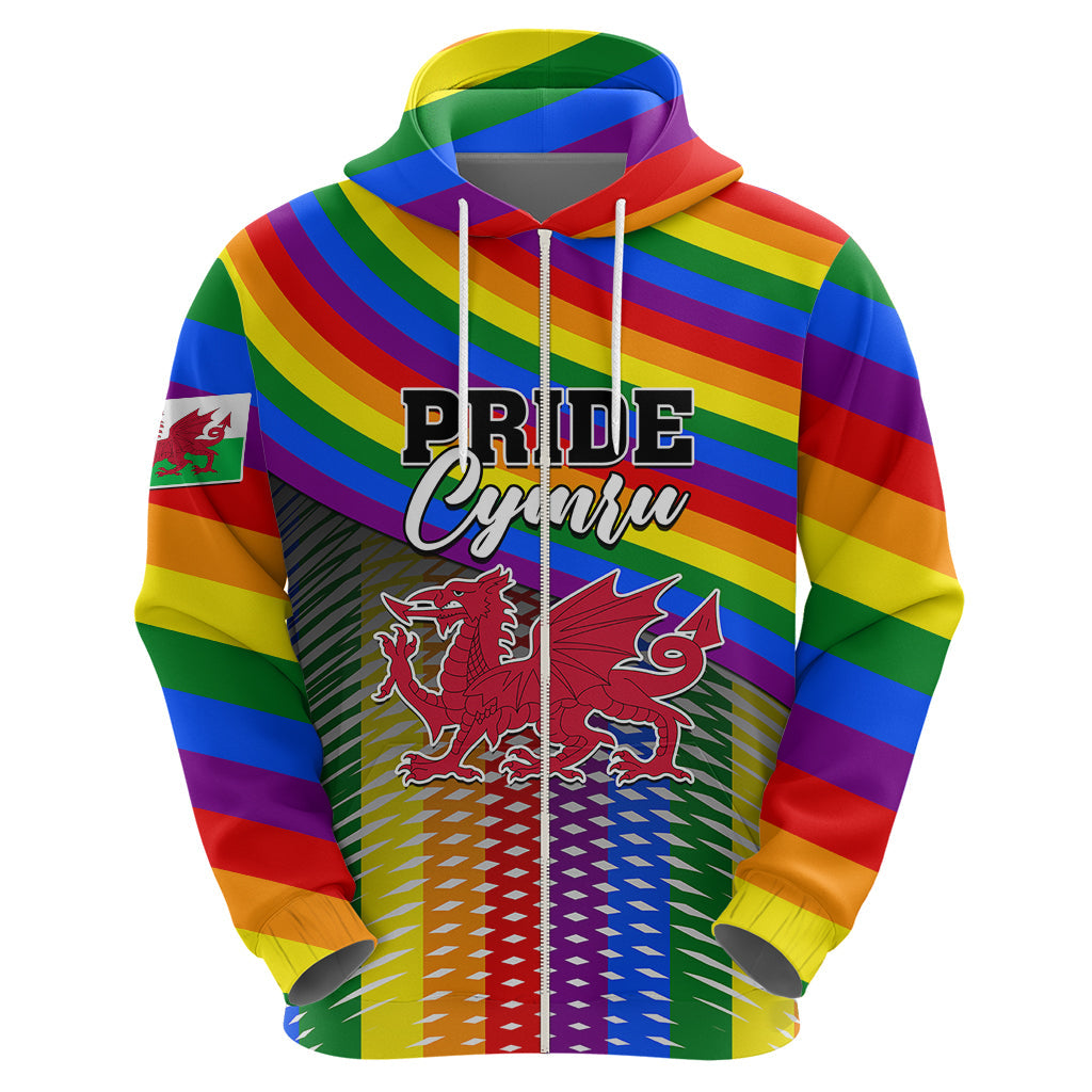 Personalised Pride Cymru Hoodie Love is Love Welsh Red Dragon LT01