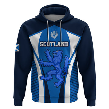Scotland Rugby Hoodie Thistle With Scottish Lion LT01
