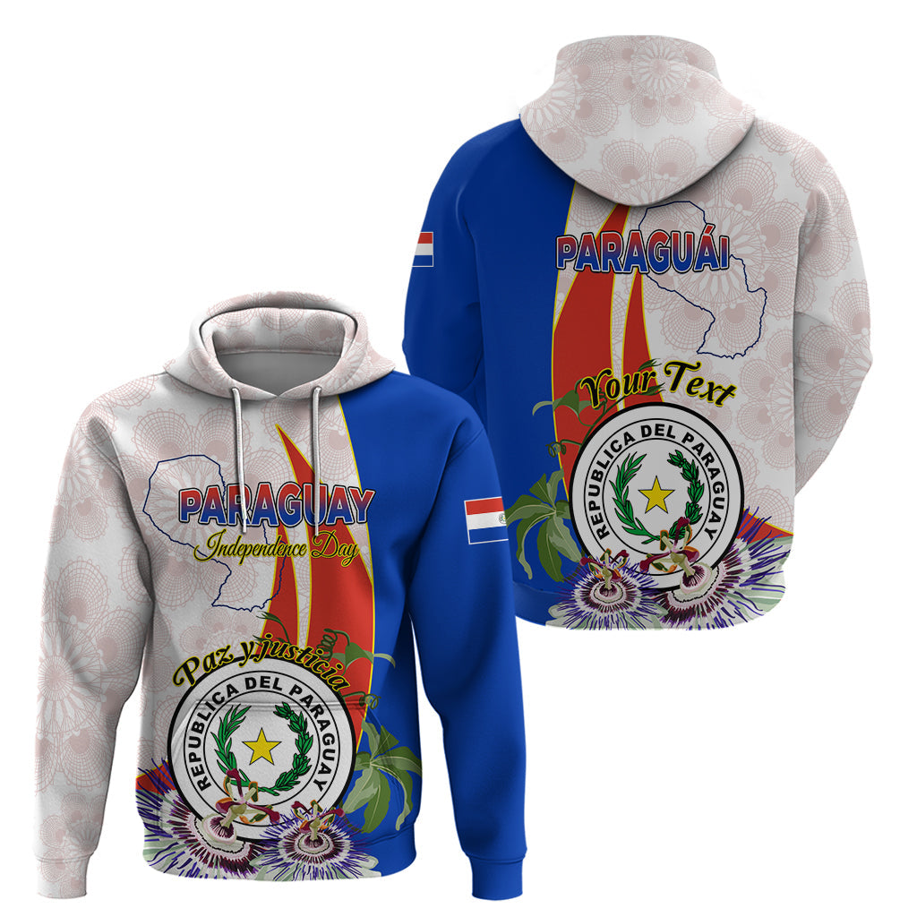 Paraguay Independence Day Hoodie Passion Flower Vintage Antique Naduti LT01