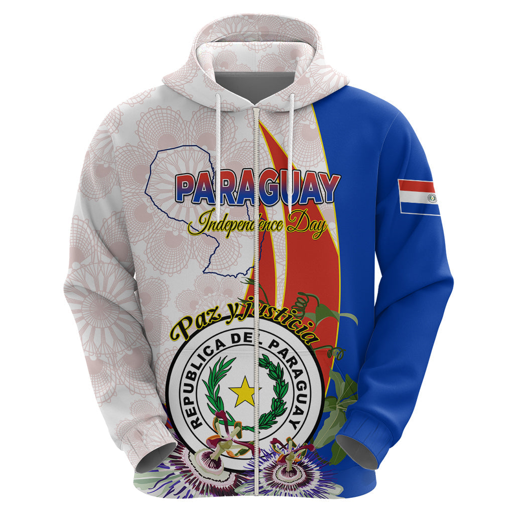 Paraguay Independence Day Hoodie Passion Flower Vintage Antique Naduti LT01