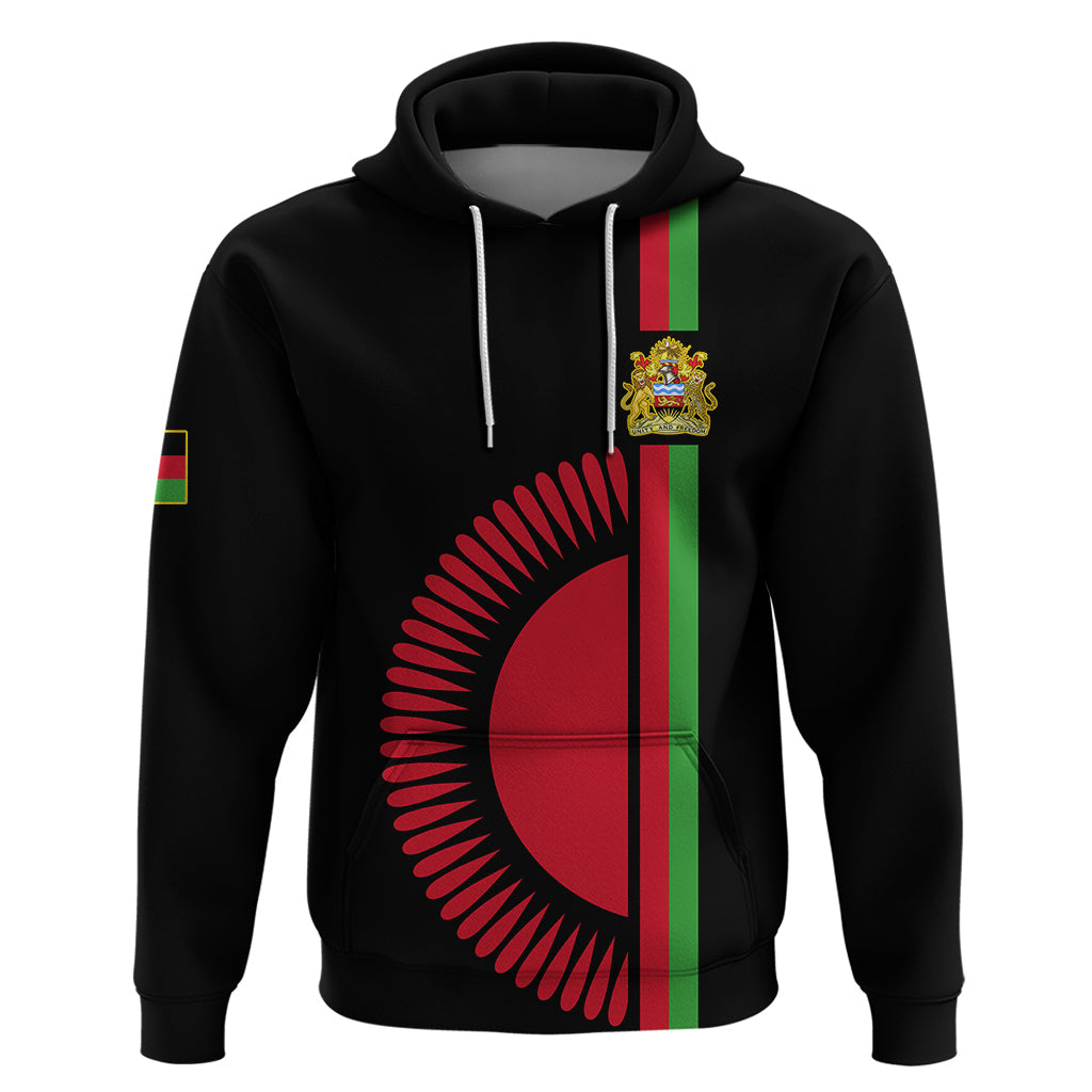 Personalised Malawi Hoodie With Coat Of Arms Flag Style LT01