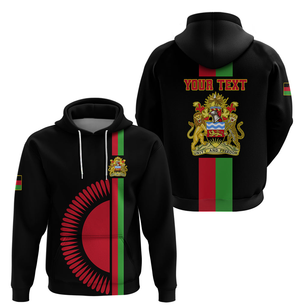 Personalised Malawi Hoodie With Coat Of Arms Flag Style LT01