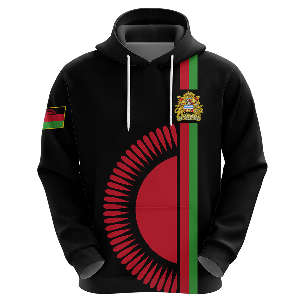 Personalised Malawi Hoodie With Coat Of Arms Flag Style LT01