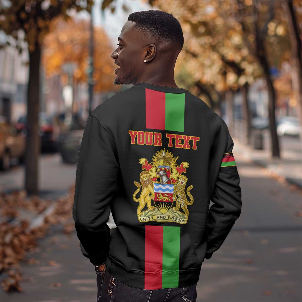 Personalized Malawi Sweatshirt with Coat of Arms Flag Style LT01