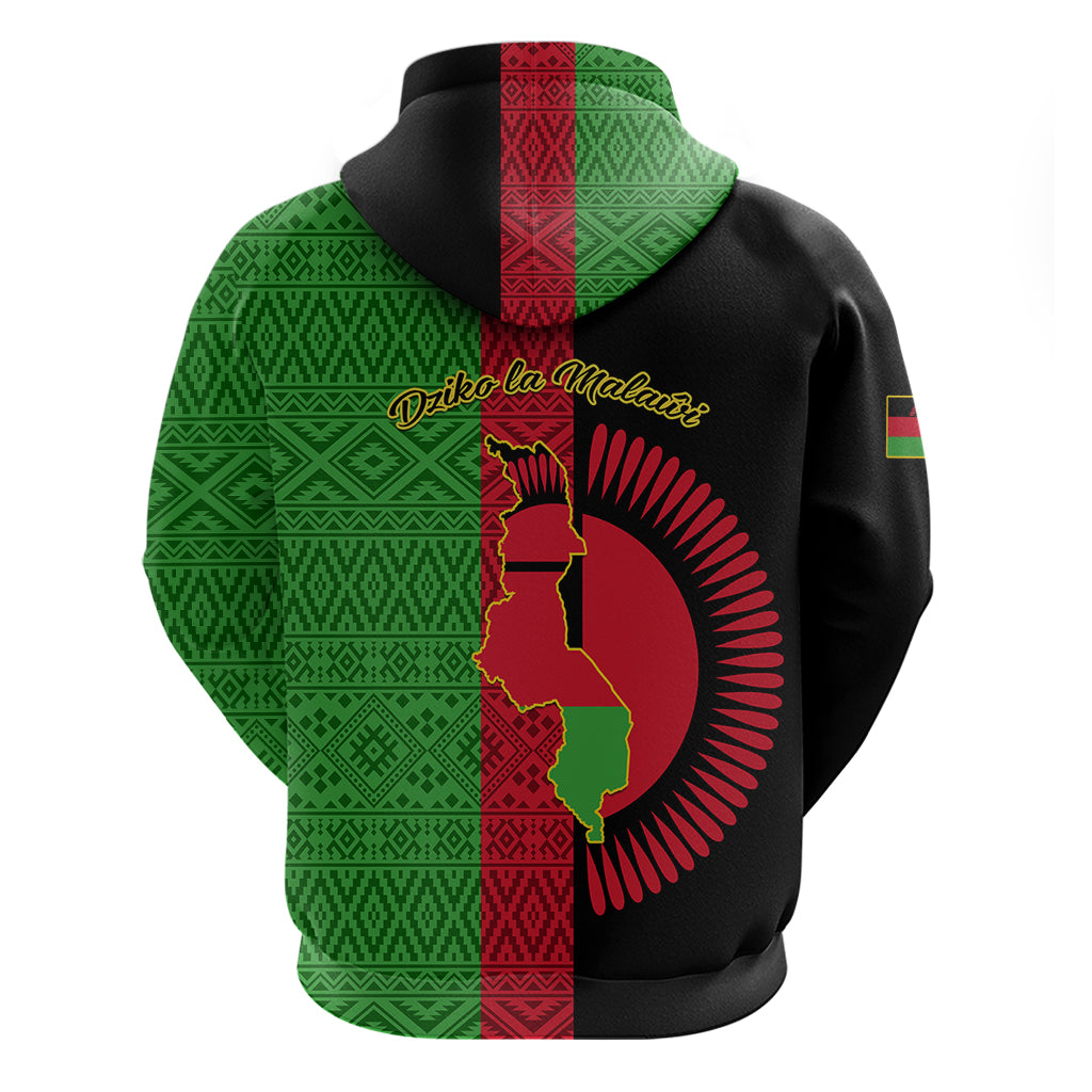 Malawi Hoodie With Coat Of Arms Mix African Pattern LT01