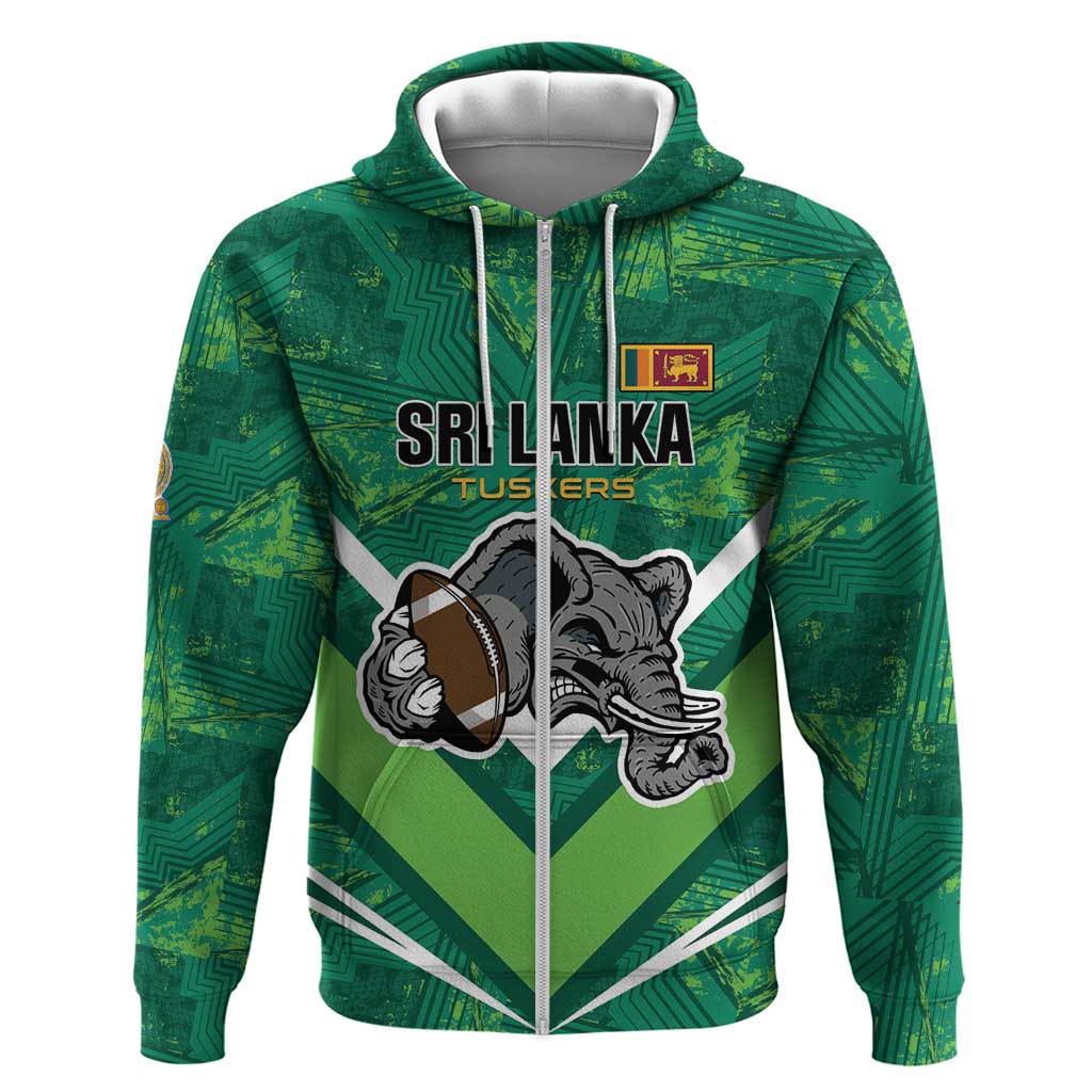 Custom Sri Lanka Rugby Hoodie Tuskers Go Champions LT01