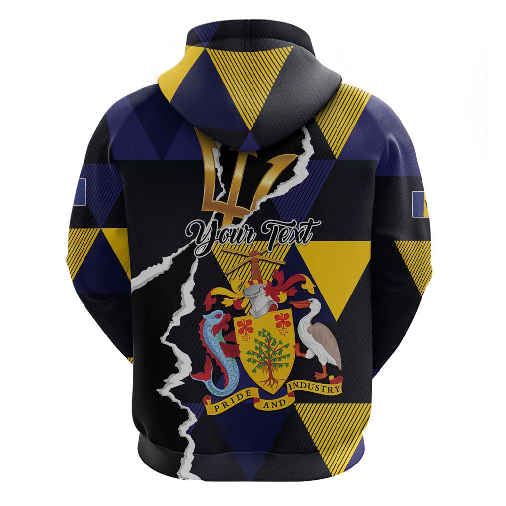 Personalized Barbados Emancipation Day Hoodie Luxury Gold Trident LT01