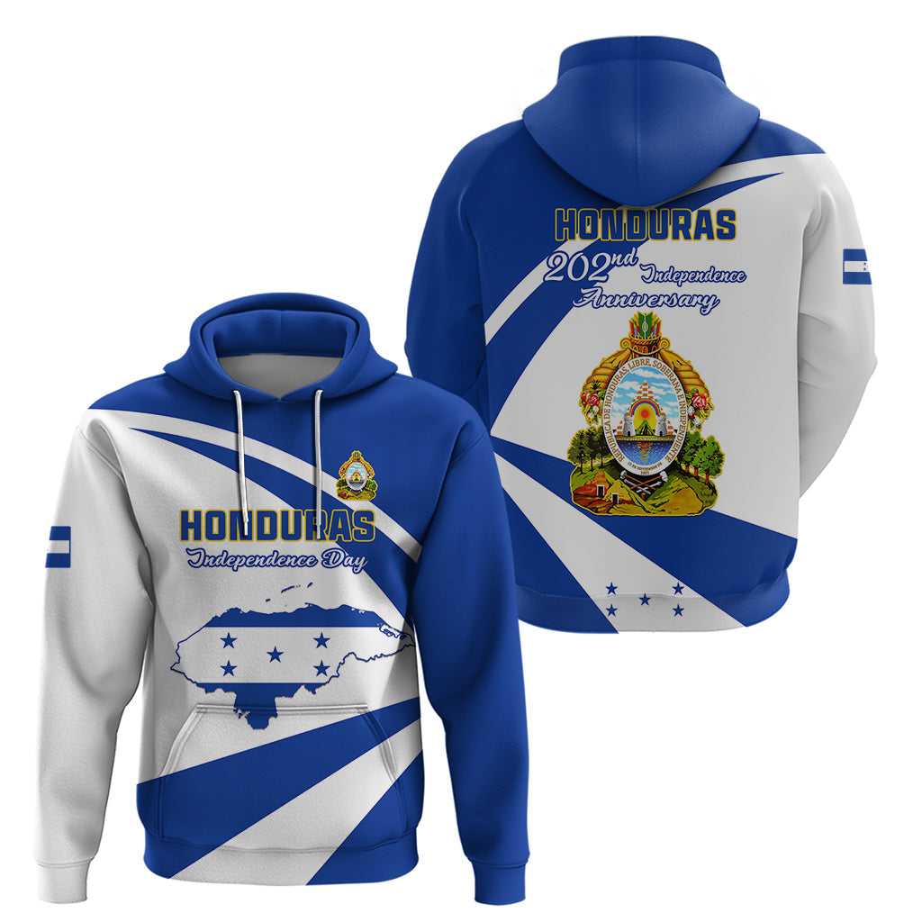 Honduras Independence Day Hoodie Map With Coat Of Arms LT01