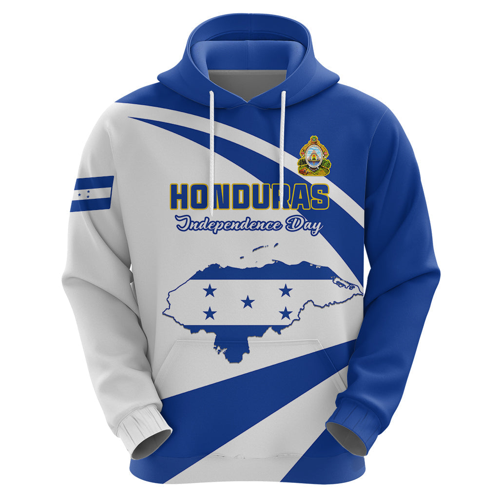 Honduras Independence Day Hoodie Map With Coat Of Arms LT01