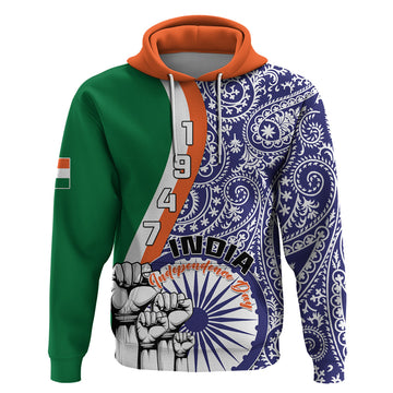 India Independence Day Hoodie Indian Paisley Pattern LT01