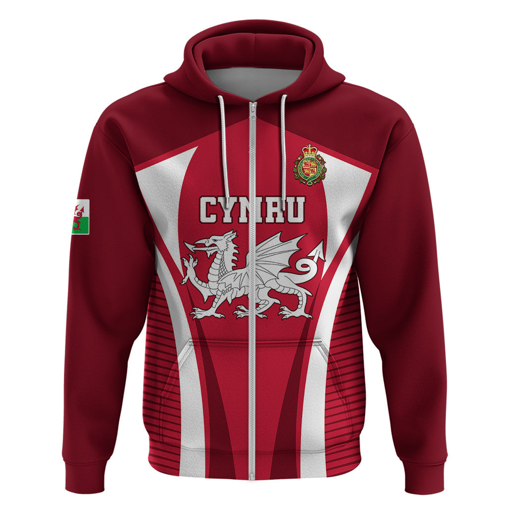 Wales Rugby Hoodie Three Feathers Dragon 2023 World Cup LT01