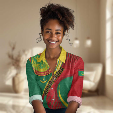 Personalized Mauritania Independence Day Women Casual Shirt with Mauritanian Seal - Special Version LT01