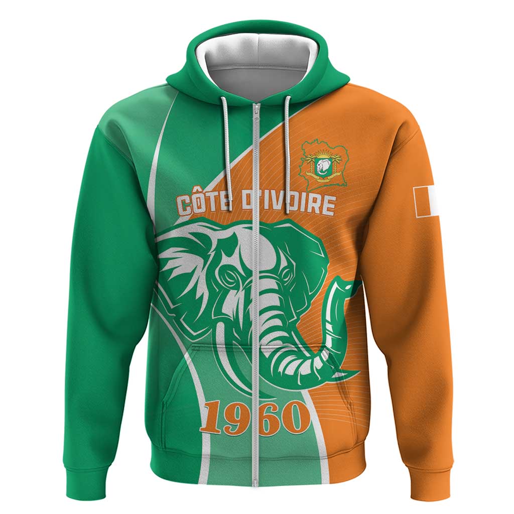 Ivory Coast Independence Day Hoodie Cote d Ivoire Elephant LT01