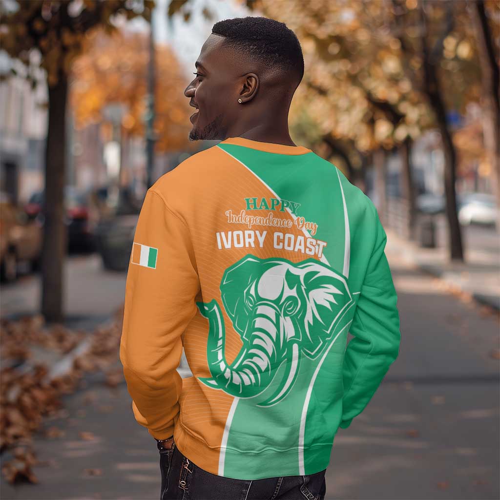 Ivory Coast Independence Day Sweatshirt Cote d Ivoire Elephant LT01