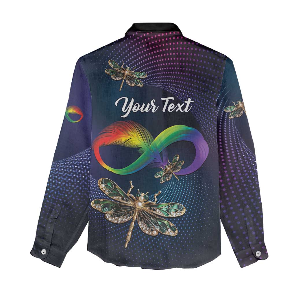 Personalized As Long As I Breathe You'll Be Remembered Women Casual Shirt Luxury Dragonfly - Feather Infinity LT01