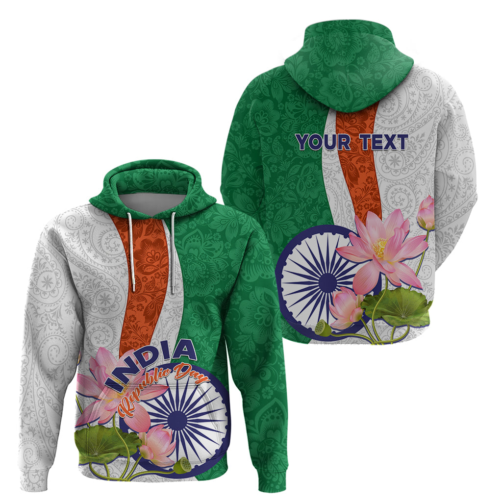 India Republic Day Hoodie Lotus Floral Paisley Pattern LT01